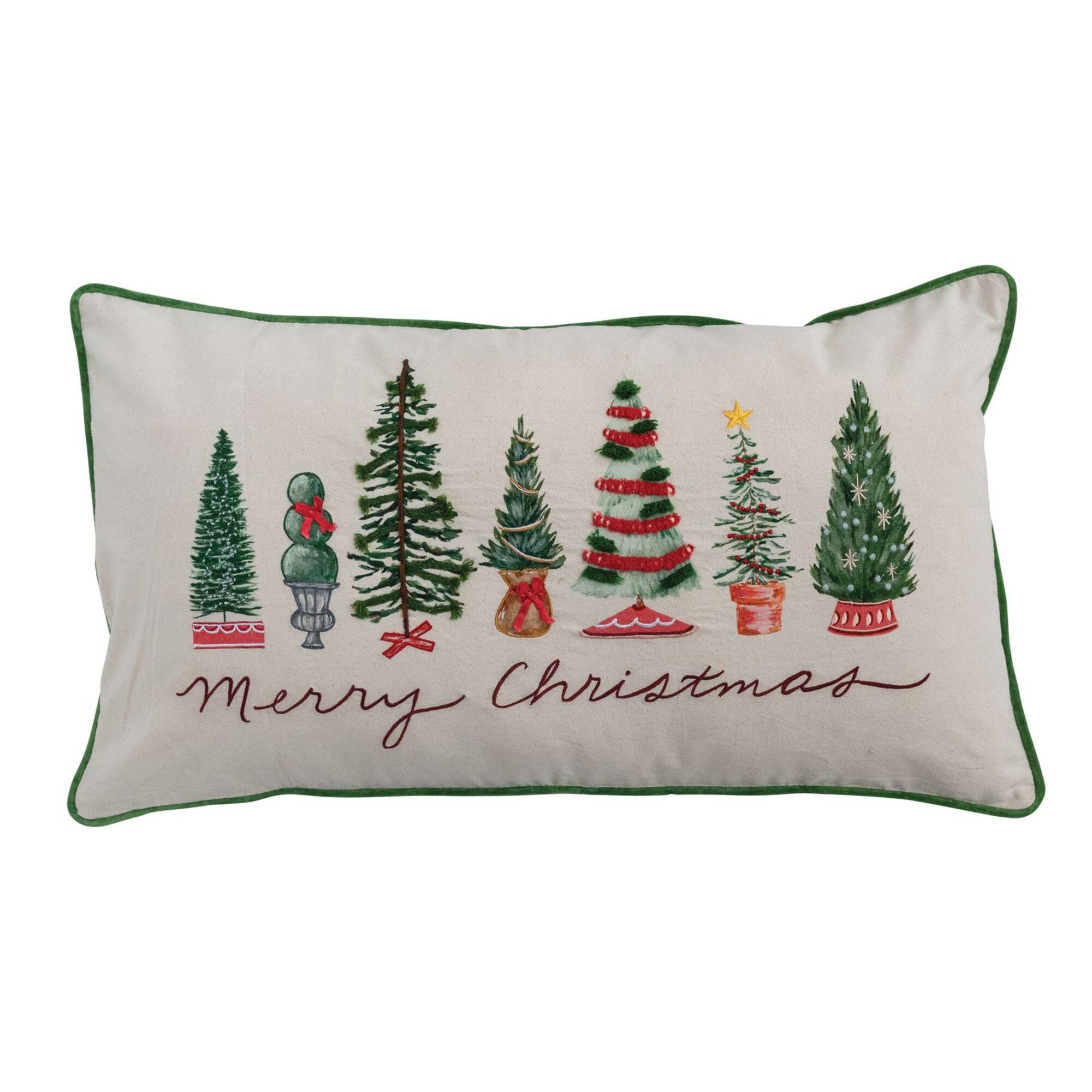 Hello Honey® 32" x 18" Printed Merry Christmas Lumbar Pillow
